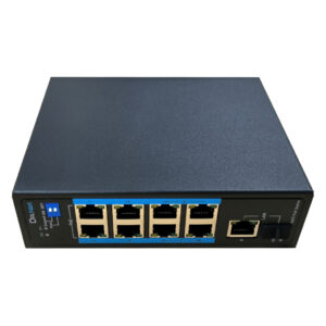 DrNETSwitch PoE Industrial 8 puertos 10/100 +1RJ45 Gigabit +1SFP Gigabit 120W No_Gestionable