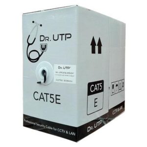 DrUTPBobina 305mts Cable UTP CAT5e para exteriores 0.50mm Cubierta PE Negra