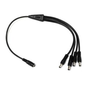 DrUTPCable para distribución de Alimentación DC JACK 1 entrada Hembra a 4 salidas Macho