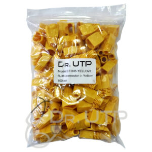 DrUTPCapuchon Color Amarillo para Conector RJ45 en Bolsa 100 unidades