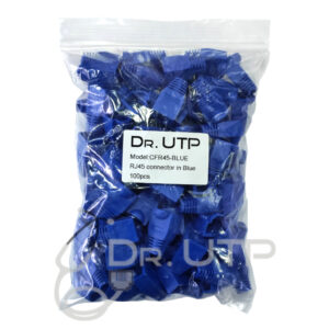 DrUTPCapuchon Color Azul para Conector RJ45 en Bolsa 100 unidades