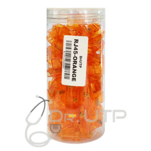 DrUTPConector RJ45 CAT.5e Color Naranja en Tarro de 100 unidades