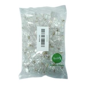 DrUTPConector RJ45 CAT.6 Transparente en Bolsa 100 unidades