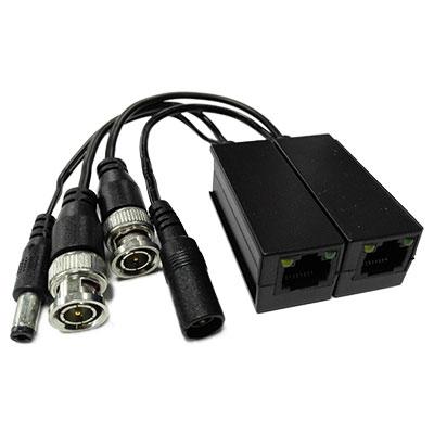 DrUTPKit Conversor UTP Vídeo+Alimentación para HDCVI/TVI/AHD hasta 4MP Apilable con RJ45 (2 uds)