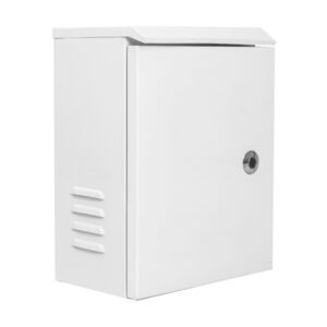 GlobalDISTRIBUTION BOX. Caja de acero 300x400x180 para báculos de 3.5m y 4.5m. Color blanco