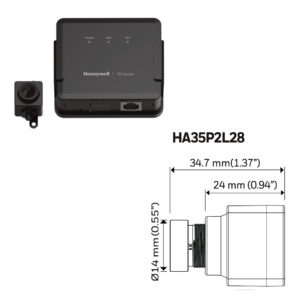 HONEYWELLMinicamara IP serie 35 Pinhole 2MP 2.8mm H265 WDR PoE 12Vdc Audio E/S