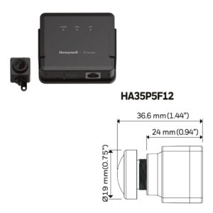 HONEYWELLMinicamara IP serie 35 Pinhole FishEye 5MP 1.22mm H265 WDR PoE 12Vdc Audio E/S