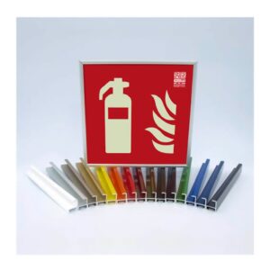 IMPLASERMarco de aluminio para señales 21x21cm negro