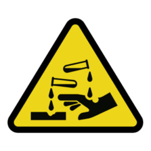 IMPLASERPegatina riesgo de corrosión 9cm