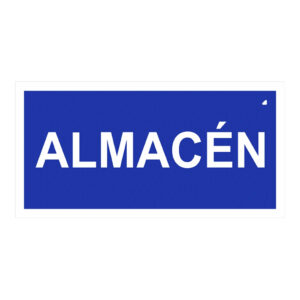 IMPLASERSeñal almacén 30x15cm