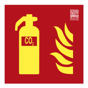 IMPLASERSeñal extintor CO2 Clase A 21x21cm
