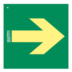 IMPLASERSeñal flecha evacuación Clase A 21x21cm