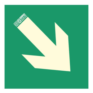 IMPLASERSeñal flecha evacuación diagonal 22