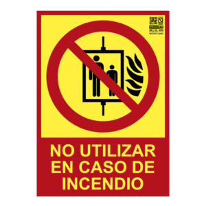 IMPLASERSeñal no utilizar en caso de incendio Clase A 21x15cm