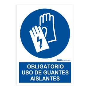 IMPLASERSeñal obligatorio uso guantes aislantes 29