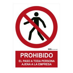 IMPLASERSeñal prohibido el paso a toda persona ajena a la empresa 29