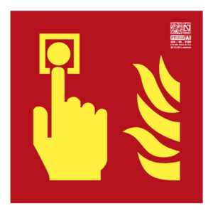 IMPLASERSeñal pulsador de alarma Clase A 21x21cm