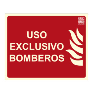 IMPLASERSeñal uso exclusivo bomberos 25x20cm