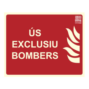 IMPLASERSenyal us exclusiu bombers en català 25x20cm