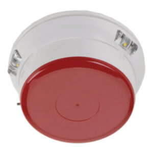 INIMBase de sirena+LED rojo VAD vía radio bidireccional serie FireVibes. Color blanco