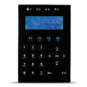 INIMTeclado LCD. 4 leds de señalización. 1 terminal I/O. Color Negro. Grado 3