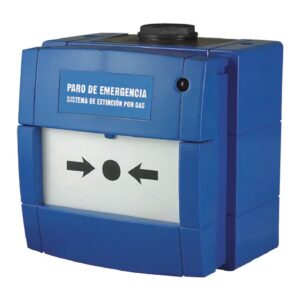NOTIFIERPulsador KAC Paro de Extinción EN-12094-3. IP65. Color Azul
