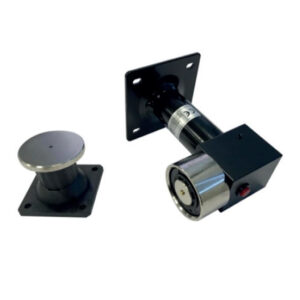 NOTIFIERRetenedor electromagnetico de 400N. Soporte 150mm. Cabezal giratorio. Pulsador desbloqueo