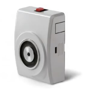 NOTIFIERRetenedor electromagnético de 400N de pared con caja y pulsador