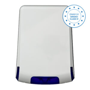 TELETEKSirena Exterior Flasch Azul Vertical. Batería integrada 9V. Grado 3