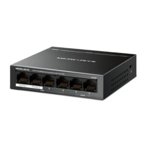 TP-LinkSwitch Mercusys 6 puertos 10/100 Mbps con 4 puertos PoE+