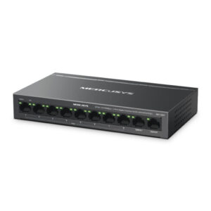 TP-LinkSwitch Mercusys 8 puertos 10/100 Mbps + 2 puertos Gigabit con 8 puertos PoE+