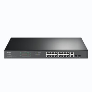 TP-LinkSwitch de montaje en bastidor Gigabit de 18 puertos con 16 puertos PoE +