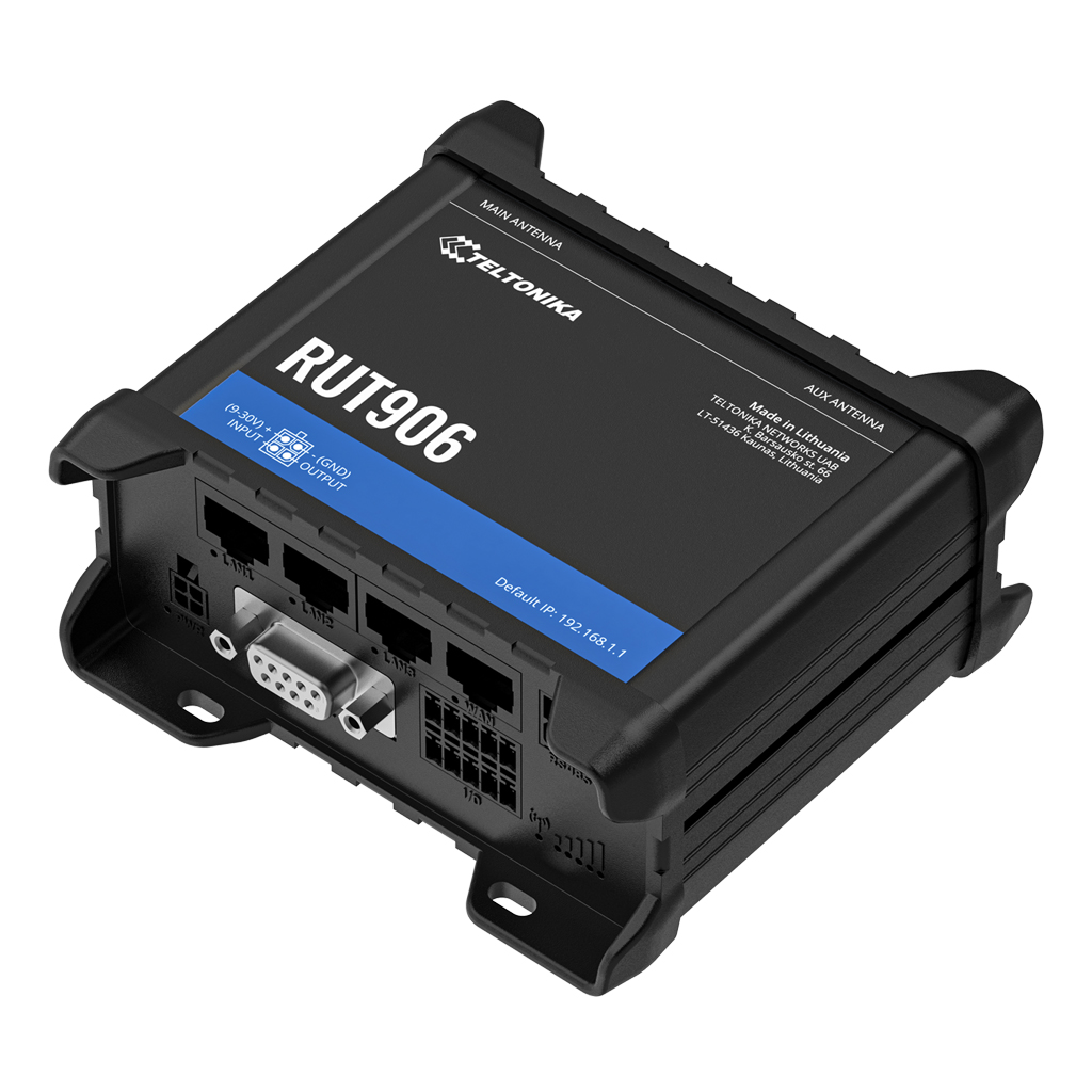 TeltonikaRouter Teltonika Industrial 4G LTE 2xSIM Wi-Fi4 GPS 4xRJ45 RS232 RS485 GPS USB 2xIN/2xOUT 1xDigital I/O Micro SD